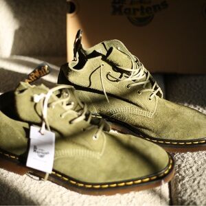 Dr. Martens Olive Suede Men's Boots